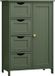 Vasagle Armoire de salle de bain – Avec 4 tiroirs – 30x55x82 cm – Vert forêt