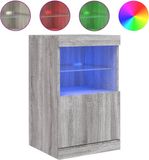 vidaXL Dressoir met LED-verlichting 41x37x67 cm grijs sonoma eiken