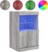 vidaXL Dressoir met LED-verlichting 41x37x67 cm grijs sonoma eiken