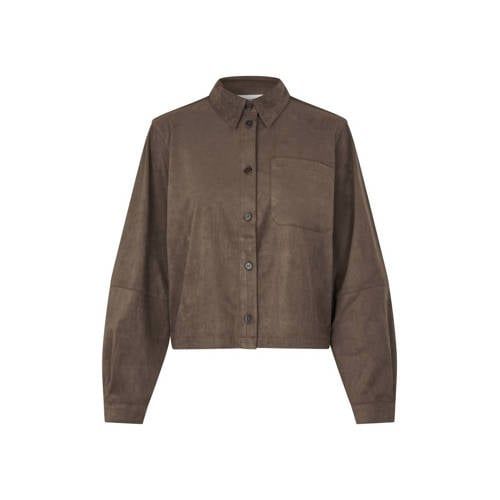 Modström suèdelook jas - bruin