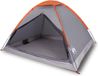 vidaXL Tente dôme 4 personnes imperméable gris et orange