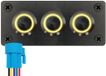 ProRide Interrupteurs à pression métalliques en panneau triple 12-24V ON-OFF - 19mm - IP67 - Indicateur LED Jaune