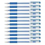 Pentel 0.8mm Tip Hybrid Gel Metallic Comfortabele Finger Grip Inktpen - Blauw