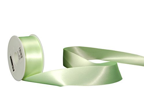 Spyk Bänder Spyk linten satijnen lint, dubbelzijdig, cadeau 40 mm, 25 m Verde Limetta