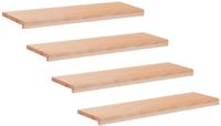 vidaXL Trapmatten 4 st Naturel 100 x 25 x 2 cm Massief beukenhout