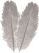 Chaks Struisvogelveren/sierveren - 2x - licht grijs - 30-35 cm - decoratie/hobbymateriaal