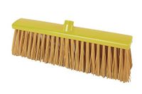 Maya Professional Tools 15008-4 straatbezem FBK/levensmiddelhygiene met harde borstelharen, 400 mm x 60 mm, geel
