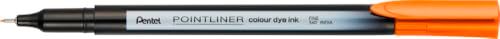 Pentel Pointliner colour S40 Fineliner - dye ink, 0,4 mm, oranje (12 stuks)