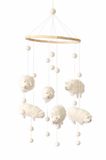 BeYoona Mobiel 6 Schaapjes - 21cm - Vilten Figuren - Fairtrade - Decoratie voor Babykamer