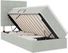 vidaXL LED opbergbed met matras Lichtgrijs 90 x 200 cm Fluweel