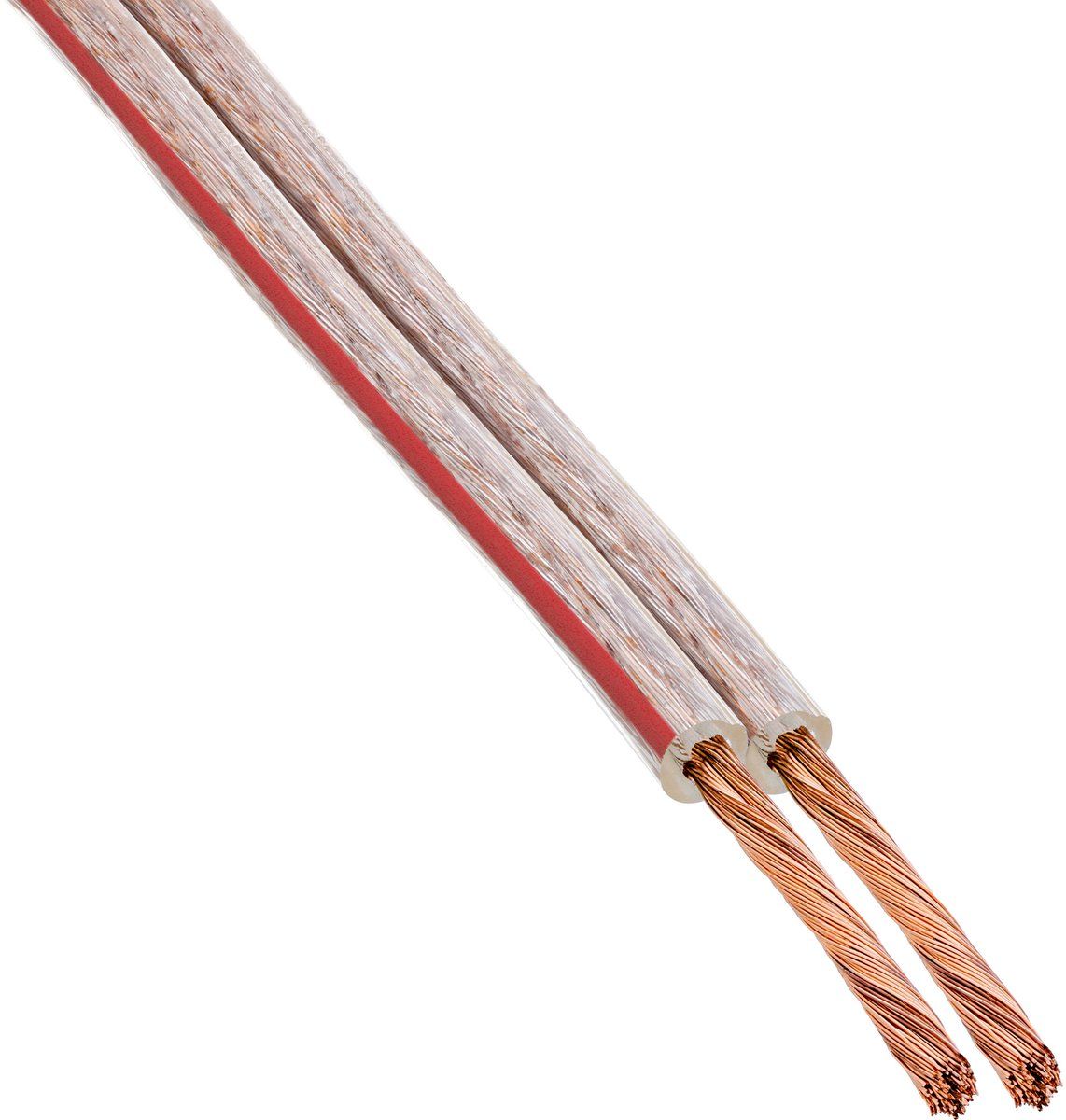 InLine Luidspreker kabel (CCA) - 2x 0,75mm² / transparant - 50 meter