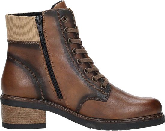 Remonte Dames Veterboots - cognac/caramel - maat 38