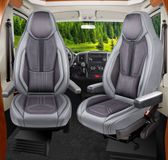 Bremer Sitzbezüge Adria Premium Camper stoelhoezen voor Adria Coral Supreme WDS7 in Grijs (2 losse stoelen)