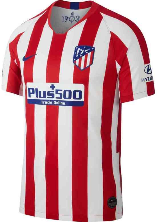 Nike Atm M Nk Brt Stad Jsy Ss Hm Sportshirt Heren - Sport Red/White/(Deep Royal Blue) (Full Sponsor) - 0192498236808