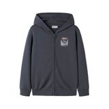 NAME IT KIDS Sweatvest met backprint - blauw