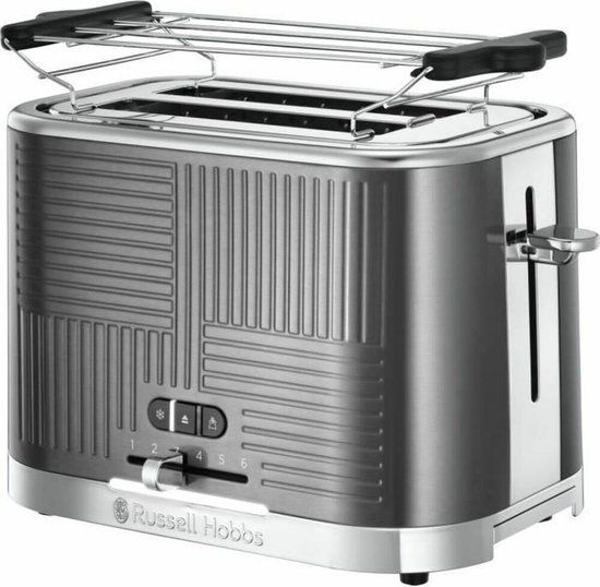 Russell Hobbs Geo Steel Broodrooster - Rood - 2 Sandwiches - 2400W