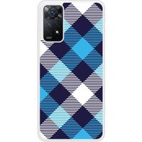 Redmi Bedrukt siliconen hoesje compatibel met Redmi Note 11 Pro, Xiaomi Redmi Note 11 5G Tartan Bleu