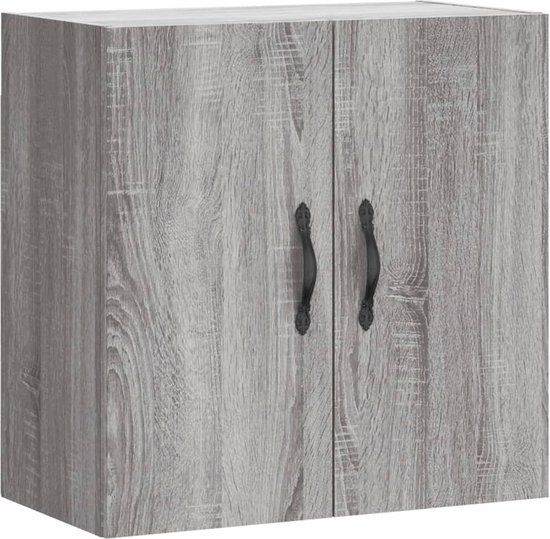 vidaXL Wandkast 60x31x60 cm bewerkt hout grijs sonoma eikenkleurig