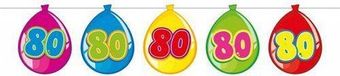 Folat 80 Jaar Birthday Ballonnen Slinger - 10 meter