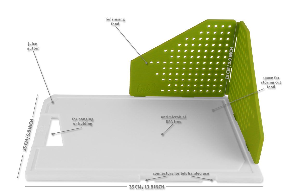 TNK BRAND Pelican Multifuntionele Snijplank - Groen - Antimicrobial
