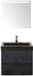 BES LED Dante Badmeubelset 60 cm - Black Oak - Wastafel Hardsteen Wit Lucca met Sence Spiegel