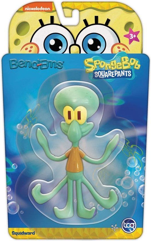 Bend-Ems SpongeBob SquarePants Action Figure Squidward 15 cm - Rubber - Unisex