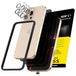 NEW'C Protecteur d'écran de confidentialité pour iPhone 16 Pro + 3 protecteurs d'objectif de caméra | 6 Pièces, 3x protecteurs d'écran + 3x protecteurs de caméra, Noir, Aide à l'installation incluse, Confidentialité 28°, Verre trempé