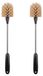 Set de brosses à bouteilles - 2 pièces - 38 cm - Poils en nylon - Marron