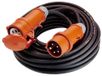 as - Schwabe 60521 CEE-Verlängerung 400V / 32A, 50m H07RN-F 5G4 mit Phasenwendestecker, schwarz, IP44 Gewerbe, Baustelle