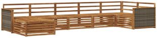 vidaXL Hoek loungeset 6 zitplekken Acacia hout Naturel