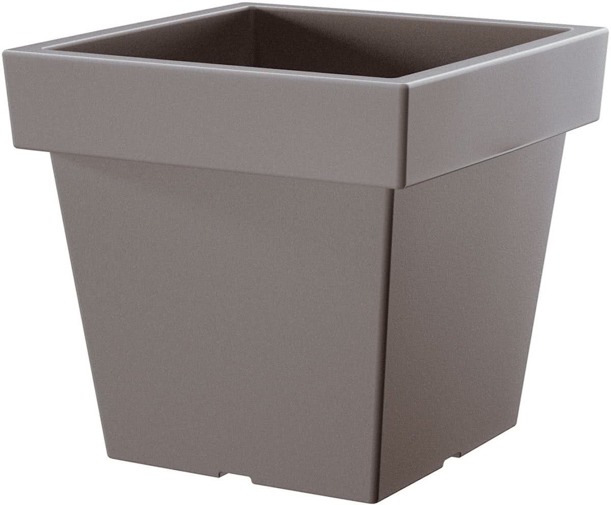Prosperplast Bloempot Vierkant Lofly Low 30x30x27cm STEENGRIJS