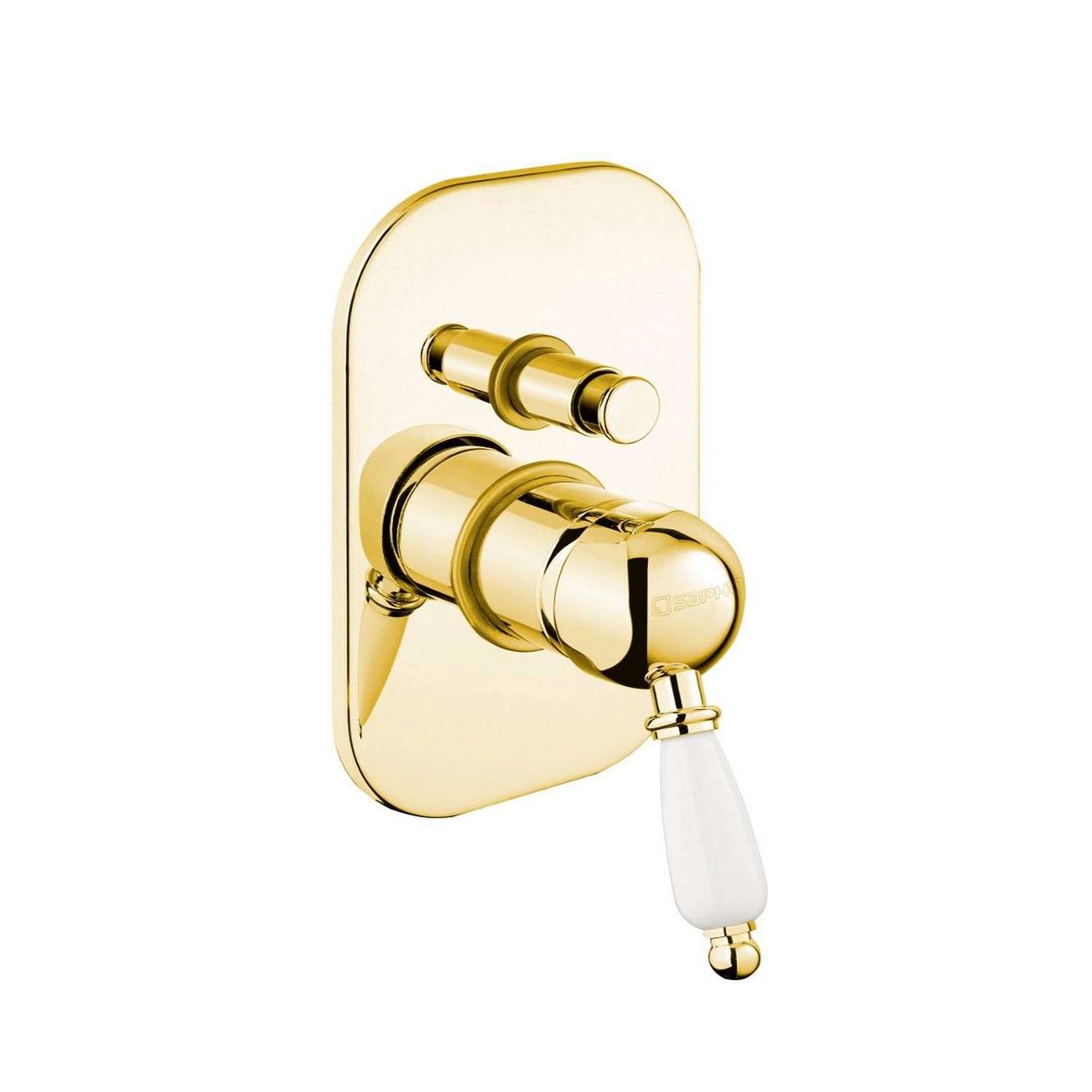 Sapho Douchekraan Inbouw Sapho Kirké Mengkraan Retro Afbouwdeel 2-weg Goud (incl. inbouwdeel)