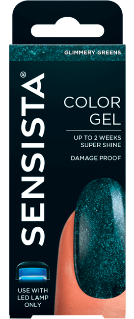 SensatioNail Sensista Color Gel Glimmery Greens - 8717591566854