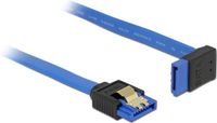 Delock SATA datakabel - recht / haaks naar boven - plat - SATA600 - 6 Gbit/s / blauw - 1 meter