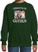Bellatio Decorations Katten Kittens Kersttrui sweater - Christmas cuties - groen - maat 110/116