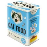 Nostalgic-Art Retro voorraadblik L, Cat Food – Love Mix – Geschenkidee voor kattenbezitters, Groot blik voor droogvoer, Vintage design, 3 l