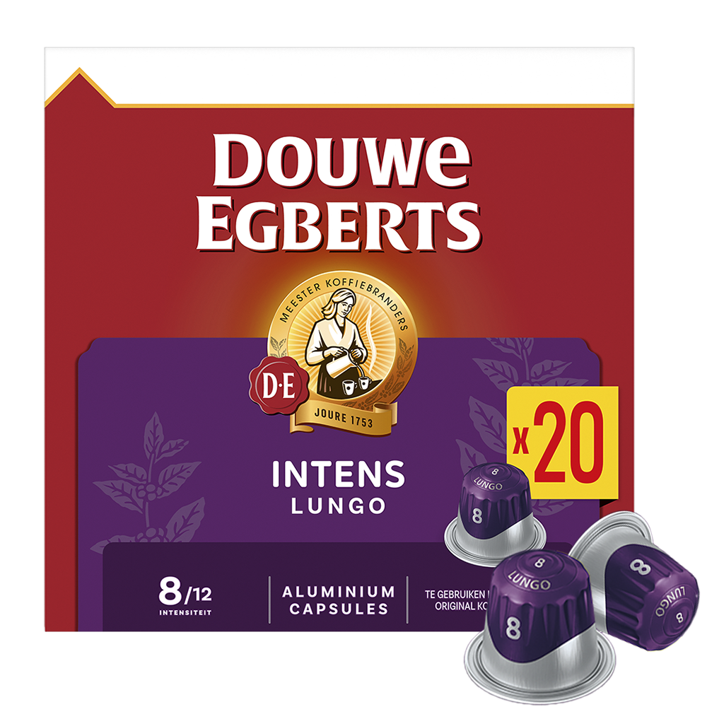 Douwe Egberts Koffie Koffiecups Lungo Intens UTZ - 20 stuks
