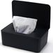 Doos Vochtig Doekjes Doos Zwarte Opbergdoos Box voor Vochtig Toiletpapier Vochtig Doekjesbox met Deksel Houdt de Doekjes Vochtig Papieren Doos voor Thuis en op Kantoor