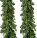 Kaemingk B.V. Set de 2x pièces guirlande de sapin de Noël verte 20 x 270 cm