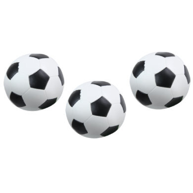 Lena ® Zachte-Voetballen set van 3 - zwart/wit 10 cm