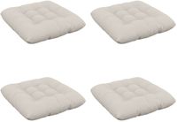 vidaXL - Zitkussens - VIANEN - 4 st - 100% Polyester - Wit - 50 x 50 x 12 cm