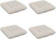 vidaXL - Zitkussens - VIANEN - 4 st - 100% Polyester - Wit - 50 x 50 x 12 cm