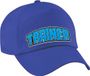 Bellatio Decorations Cadeau pet voor volwassenen - trainer - blauw - geweldige coach - sport