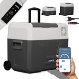 AREBOS Compressor Koelbox - Koelbox Elektrisch 12V 230 Volt - Koelbox Auto - 39L - Temperatuurregeling via APP of LCD-touchscreen - met wielen
