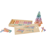 LUPILU Jouets Montessori en bois (Bâtonnets de comptage en bois)