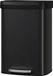 Poubelle 60 litres - Poubelle à pédale, poubelle en acier inoxydable - Fermeture douce - Anneau de fixation pour sacs poubelles - Inox - Adapté à la cuisine - Noir