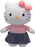Hello GPTOYS Hello Kitty Pluche Knuffel - 30 cm - Denim Jurkmodel