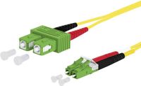 Metz Connect 151P1EAJA10E Glasvezel Optische vezel Aansluitkabel 1.00 m Geel [2x SC APC-stekker - 2x LC-stekker]