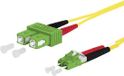 Metz Connect 151P1EAJA10E Glasvezel Optische vezel Aansluitkabel 1.00 m Geel [2x SC APC-stekker - 2x LC-stekker]