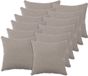vidaXL Kussensloop 12 stuks HEERLEN Lichtgrijs 50 x 50 cm Bouclé